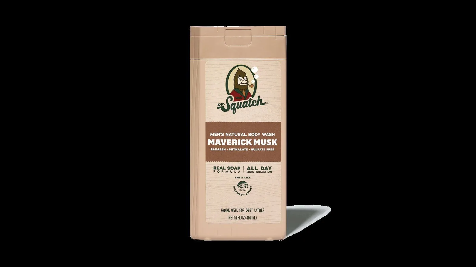 Dr. Squatch Maverick Musk Natural Men's Body Wash 14 Fluid Ounce Bottle