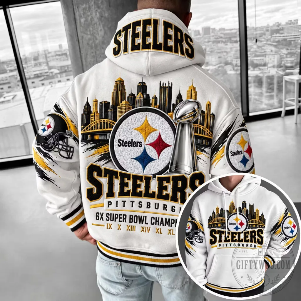 Super Bowl Champions Hoodie for Pittsburgh Steelers Football Team Super Bowl Champions Hoodie for Pittsburgh Steelers Football Team