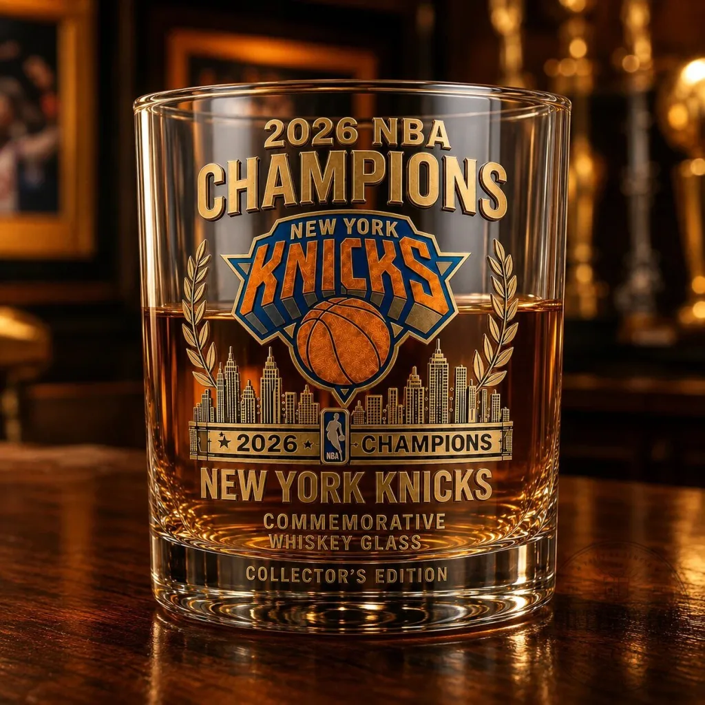 Commemorative Whiskey Glass for the 2026 NBA Champions New York Knicks Commemorative Whiskey Glass for the 2026 NBA Champions New York Knicks