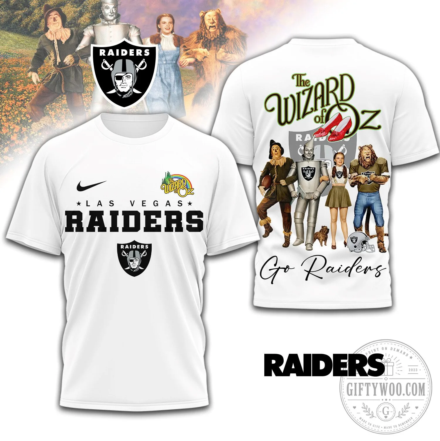 Las Vegas Raiders National Football League The Wizard Of Oz Graphic T-Shirt