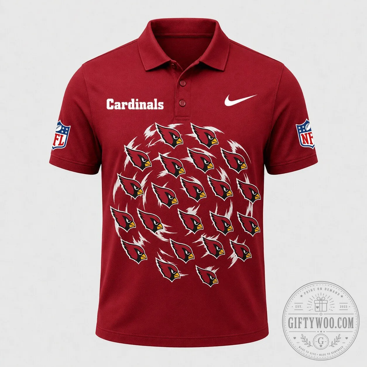 Arizona Cardinals National Football League Team Fan Polo Shirt