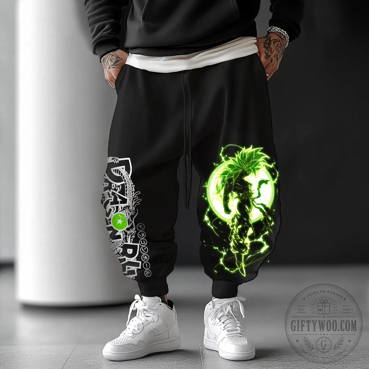 Dragon Ball Super Broly Legendary Super Saiyan Anime Black Jogger Pants