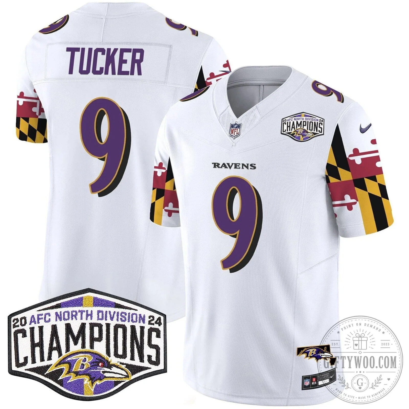 Derrick Henry Football Jersey - 2024 AFC North Division Champions, Baltimore Ravens 43 Derrick Henry Football Jersey - 2024 AFC North Division Champions, Baltimore Ravens