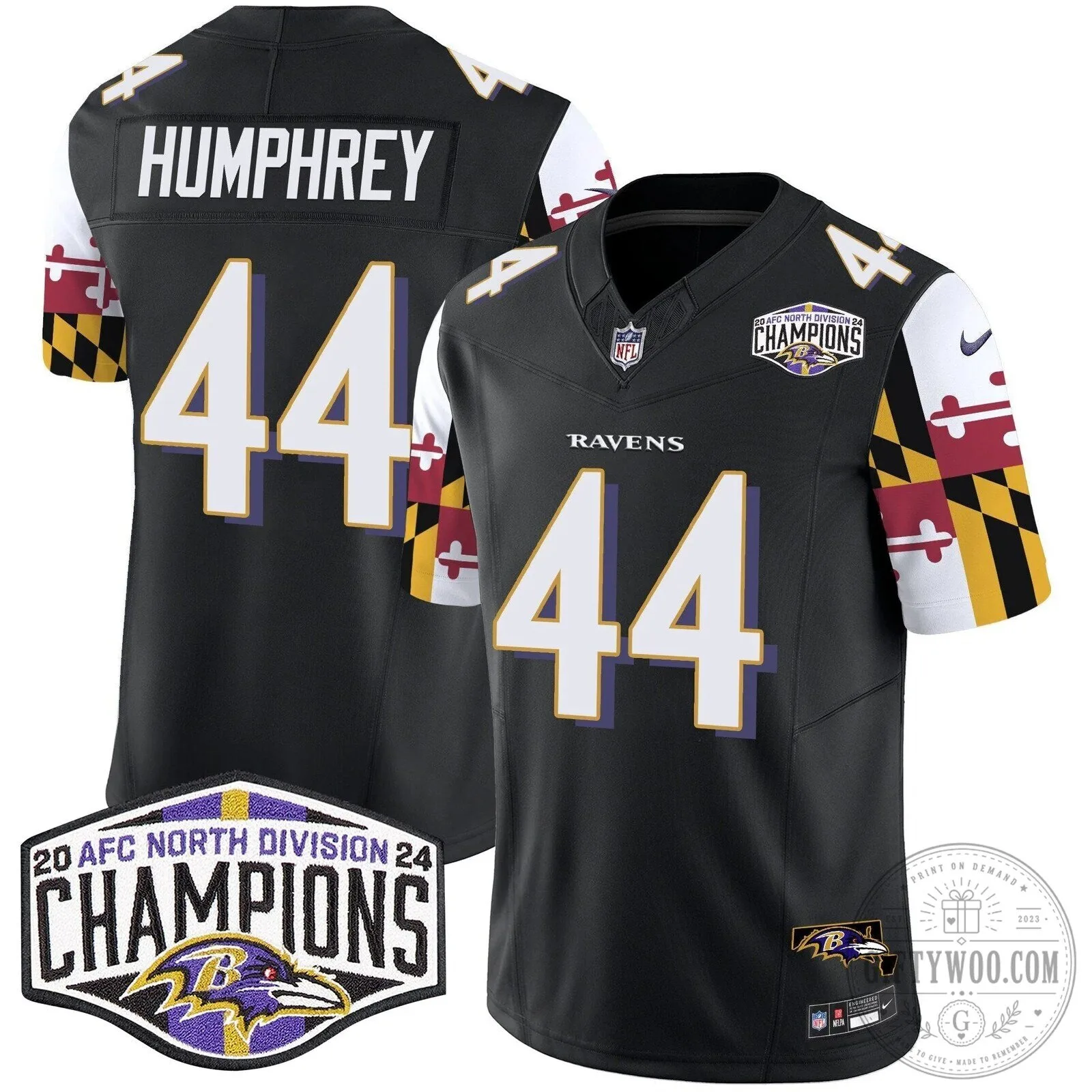 Derrick Henry Football Jersey - 2024 AFC North Division Champions, Baltimore Ravens 55 Derrick Henry Football Jersey - 2024 AFC North Division Champions, Baltimore Ravens