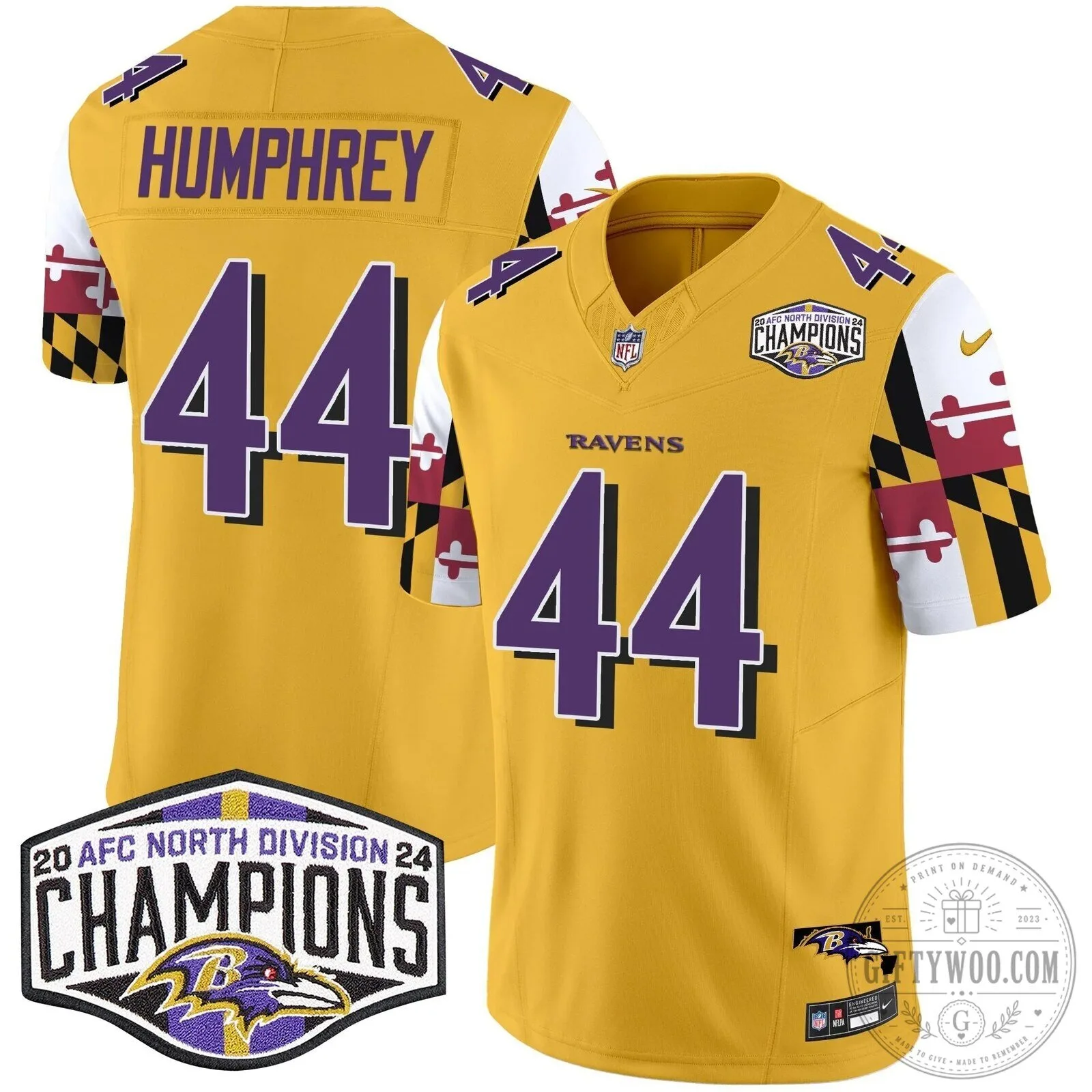Derrick Henry Football Jersey - 2024 AFC North Division Champions, Baltimore Ravens 65 Derrick Henry Football Jersey - 2024 AFC North Division Champions, Baltimore Ravens