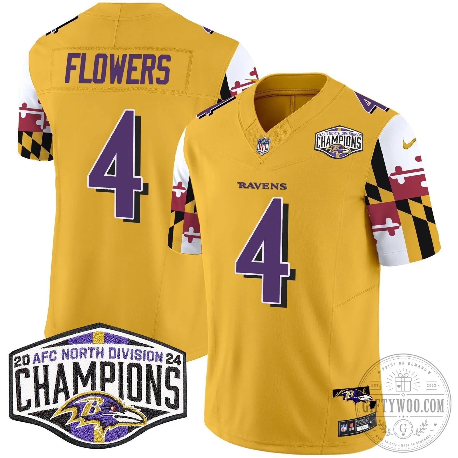 Derrick Henry Football Jersey - 2024 AFC North Division Champions, Baltimore Ravens 67 Derrick Henry Football Jersey - 2024 AFC North Division Champions, Baltimore Ravens