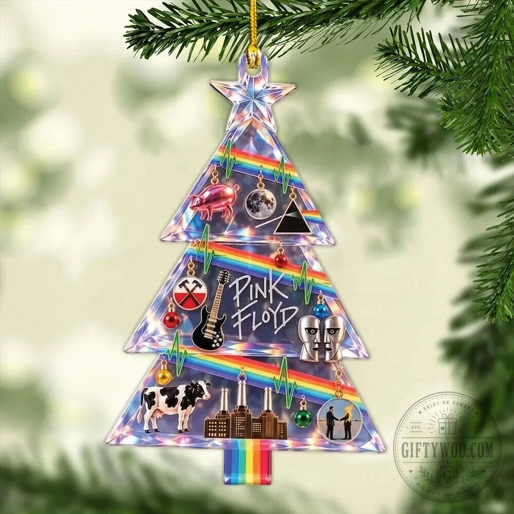 Pink Floyd Christmas Tree Acrylic Ornament