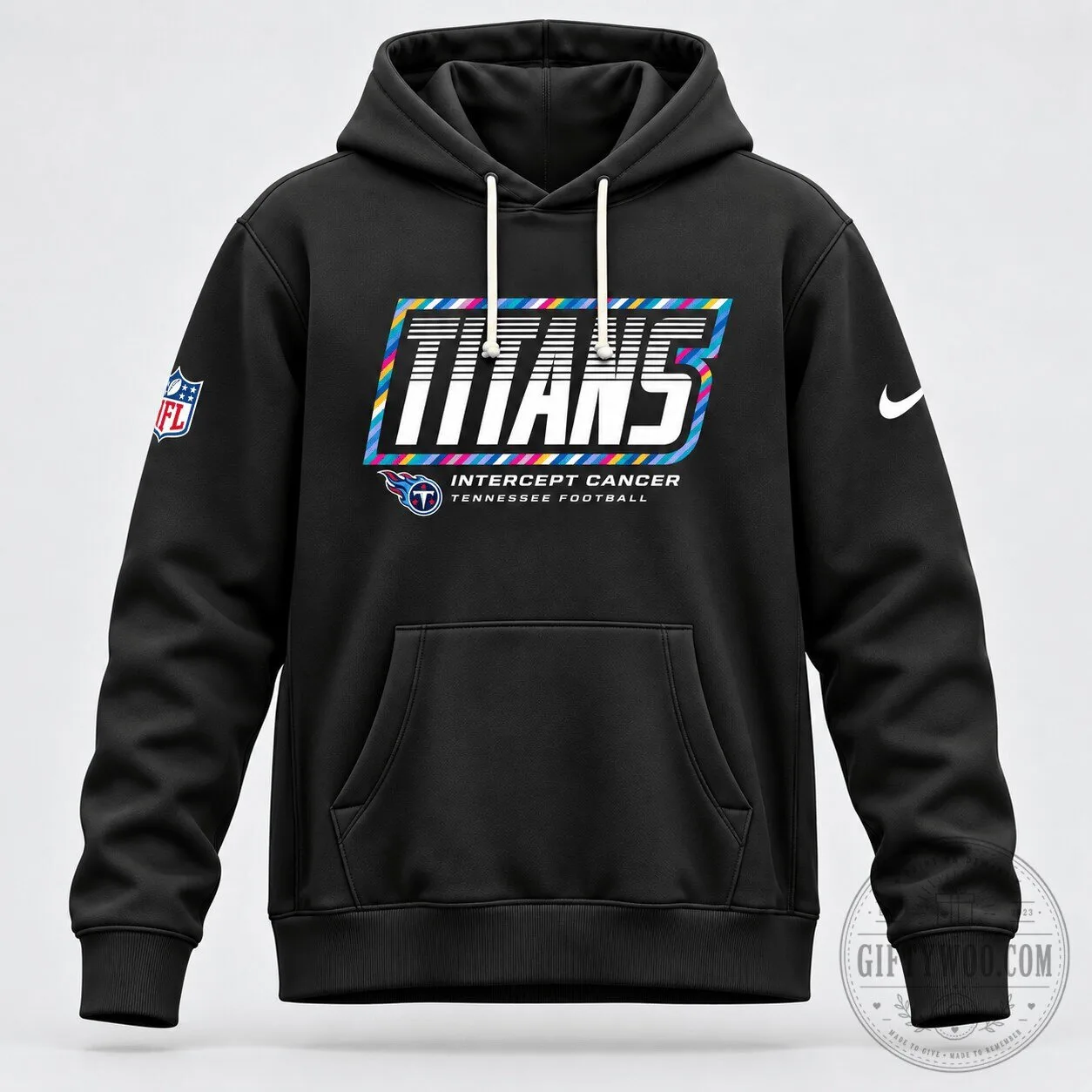 Tennessee Titans Intercept Cancer Crucial Catch Football Team Hoodie