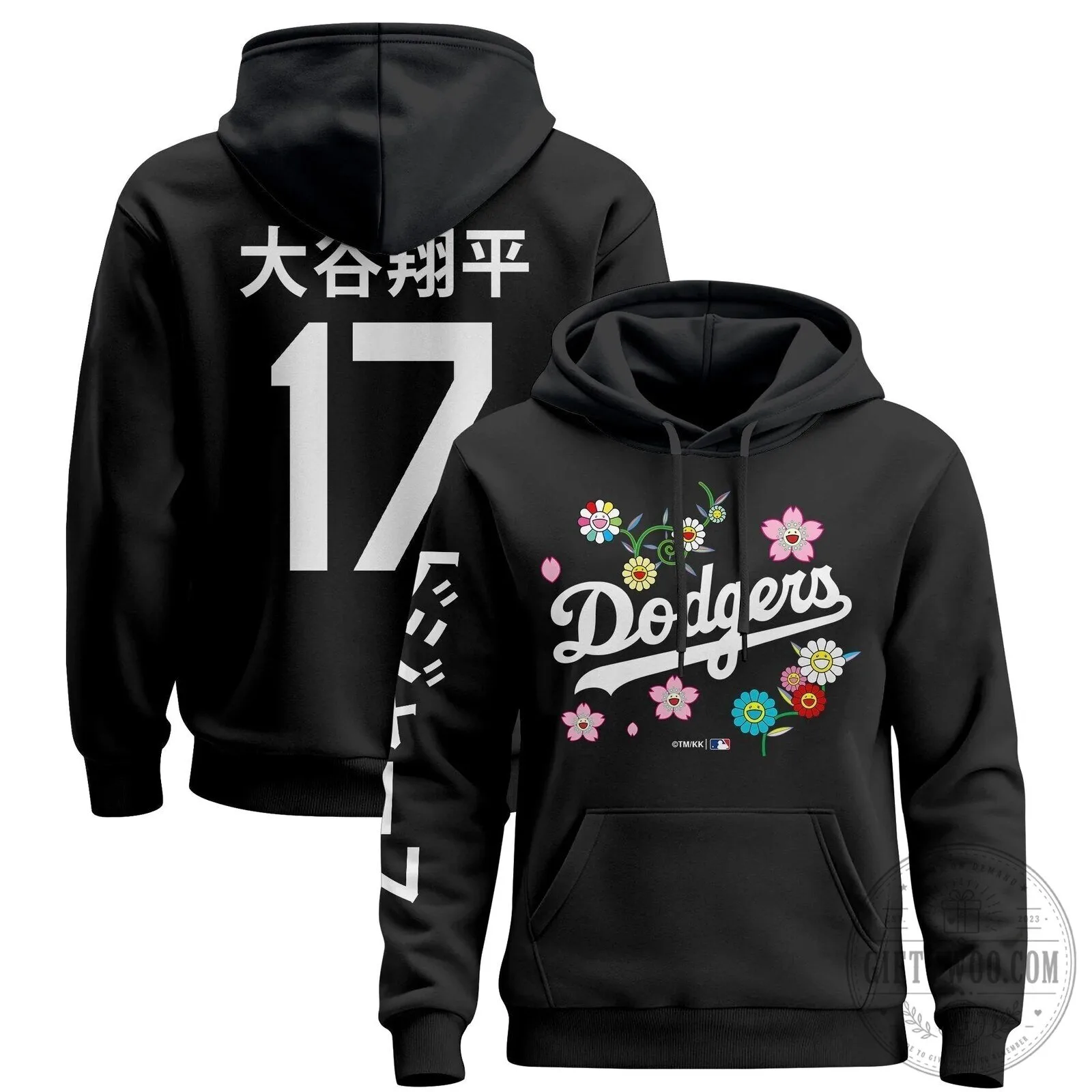 Takashi Murakami Los Angeles Dodgers Shohei Ohtani Number 17 Hoodie