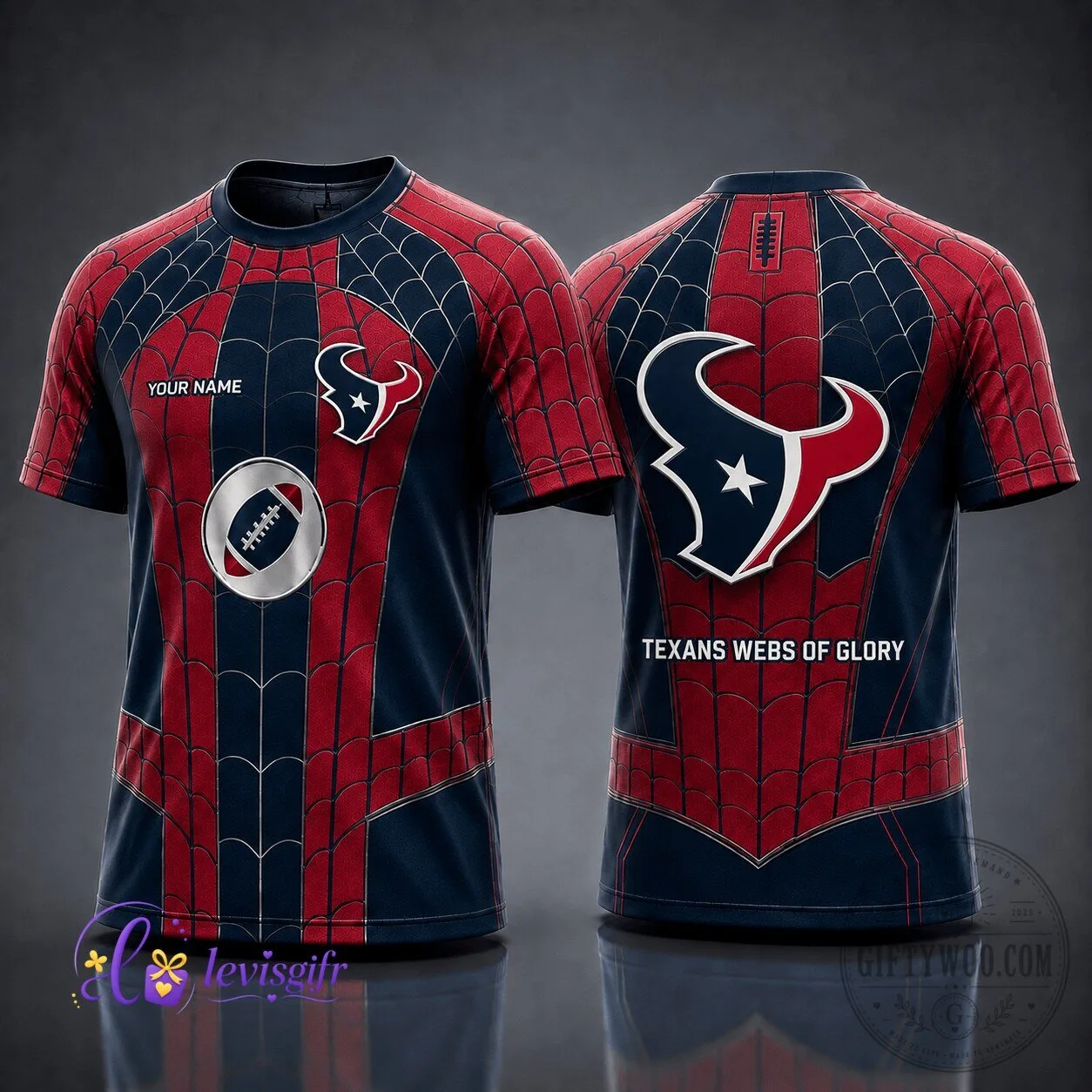 Houston Football Team Spider-Man Personalized T-Shirt 2 Houston Football Team Spider-Man Personalized T-Shirt