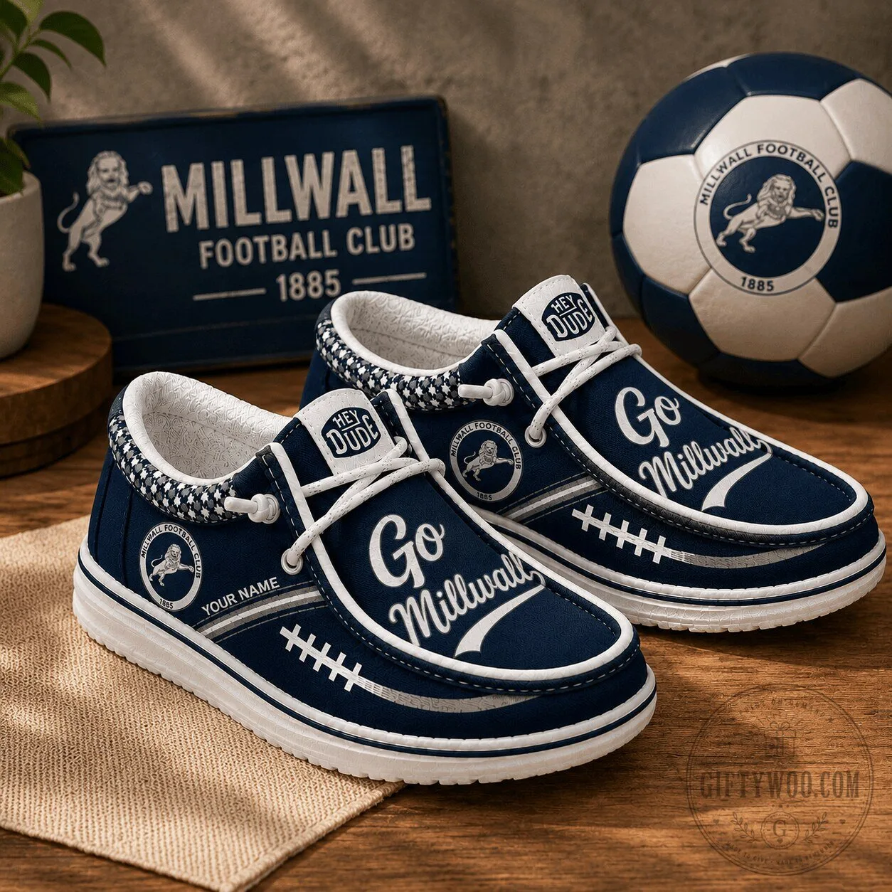 Millwall Football Club Personalized Go Millwall Hey Dude Style Shoes