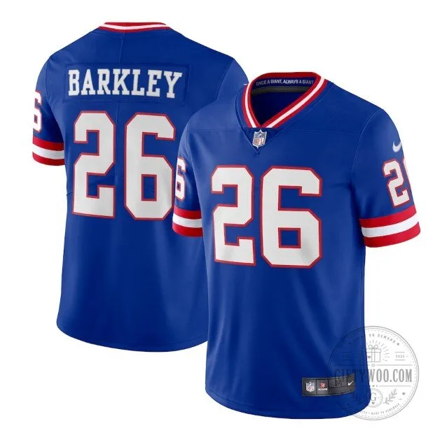 Saquon Barkley New York Giants Royal Blue Game Football Jersey