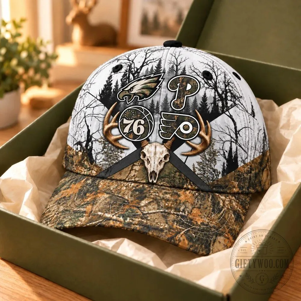 Philadelphia Sports Teams Hunting Camouflage Deer Skull Antlers Baseball Cap 14 Philadelphia Sports Teams Hunting Camouflage Deer Skull Antlers Baseball Cap