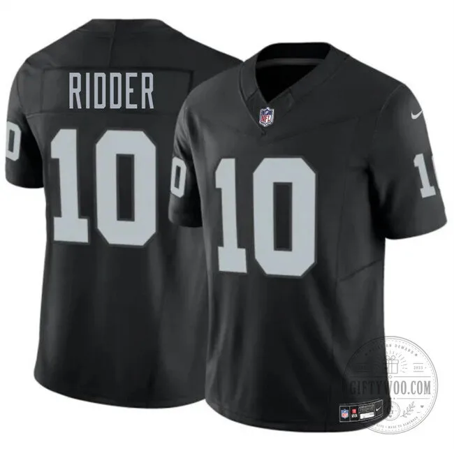 Las Vegas Raiders Desmond Ridder Black Football Jersey