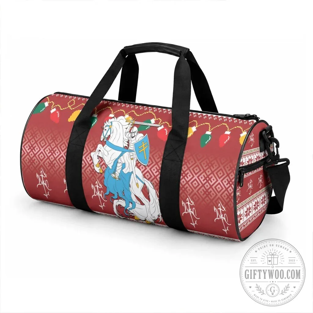 Lithuania Vytis Christmas Ugly Sweater Pattern Duffle Bag 9 Lithuania Vytis Christmas Ugly Sweater Pattern Duffle Bag