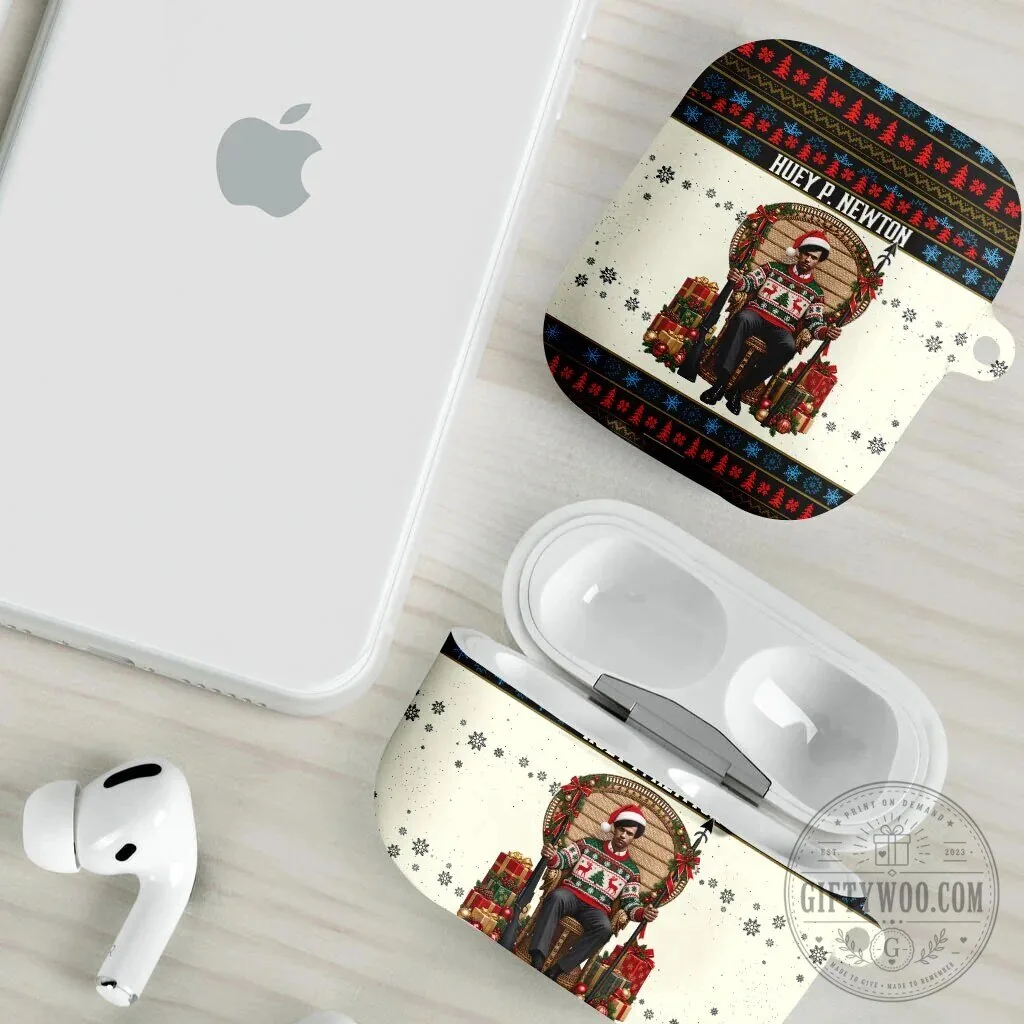 Huey P. Newton Black Panther Christmas Ugly Sweater AirPods Case 14 Huey P. Newton Black Panther Christmas Ugly Sweater AirPods Case
