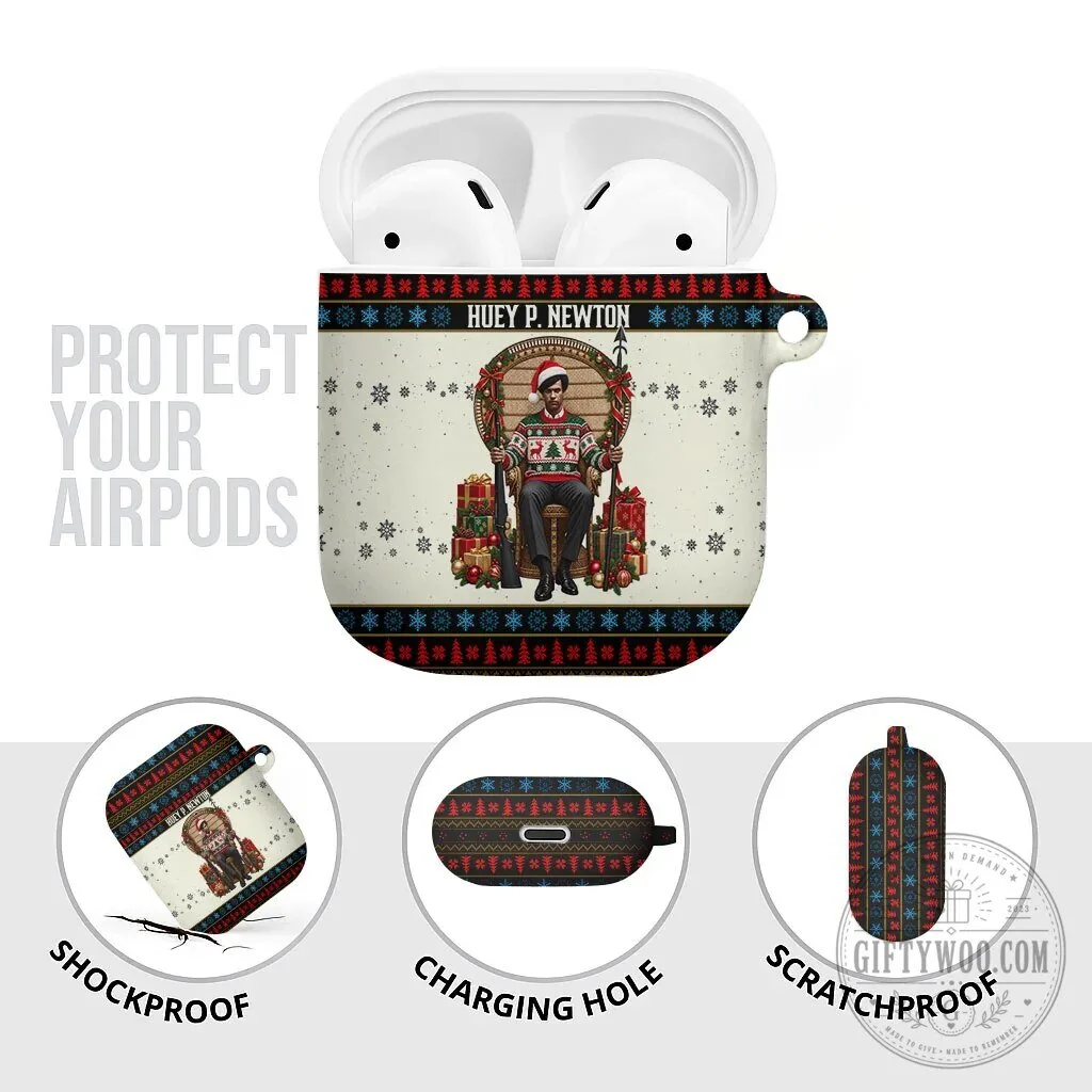 Huey P. Newton Black Panther Christmas Ugly Sweater AirPods Case 15 Huey P. Newton Black Panther Christmas Ugly Sweater AirPods Case