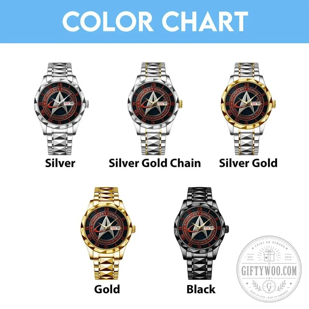 Star Trek Starfleet Command United Federation of Planets Men's Watch 12 Star Trek Starfleet Command United Federation of Planets Men
