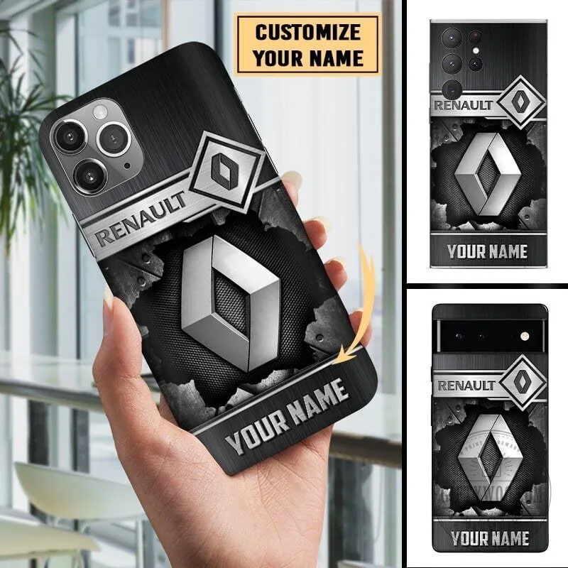 Renault Car Logo Custom Name Phone Case