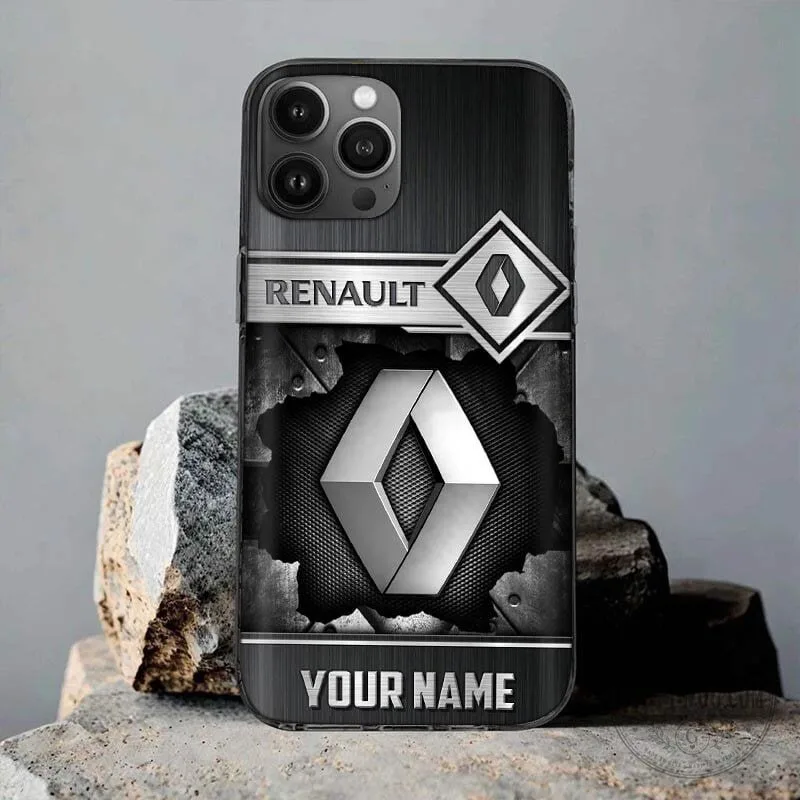 Renault Car Logo Custom Name Phone Case 9 Renault Car Logo Custom Name Phone Case