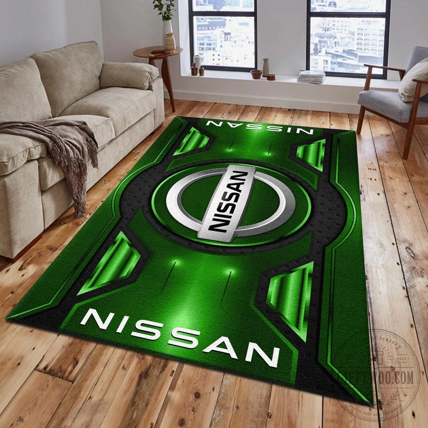 Nissan Car Logo Blue Metallic Design Area Rug 15 Nissan Car Logo Blue Metallic Design Area Rug