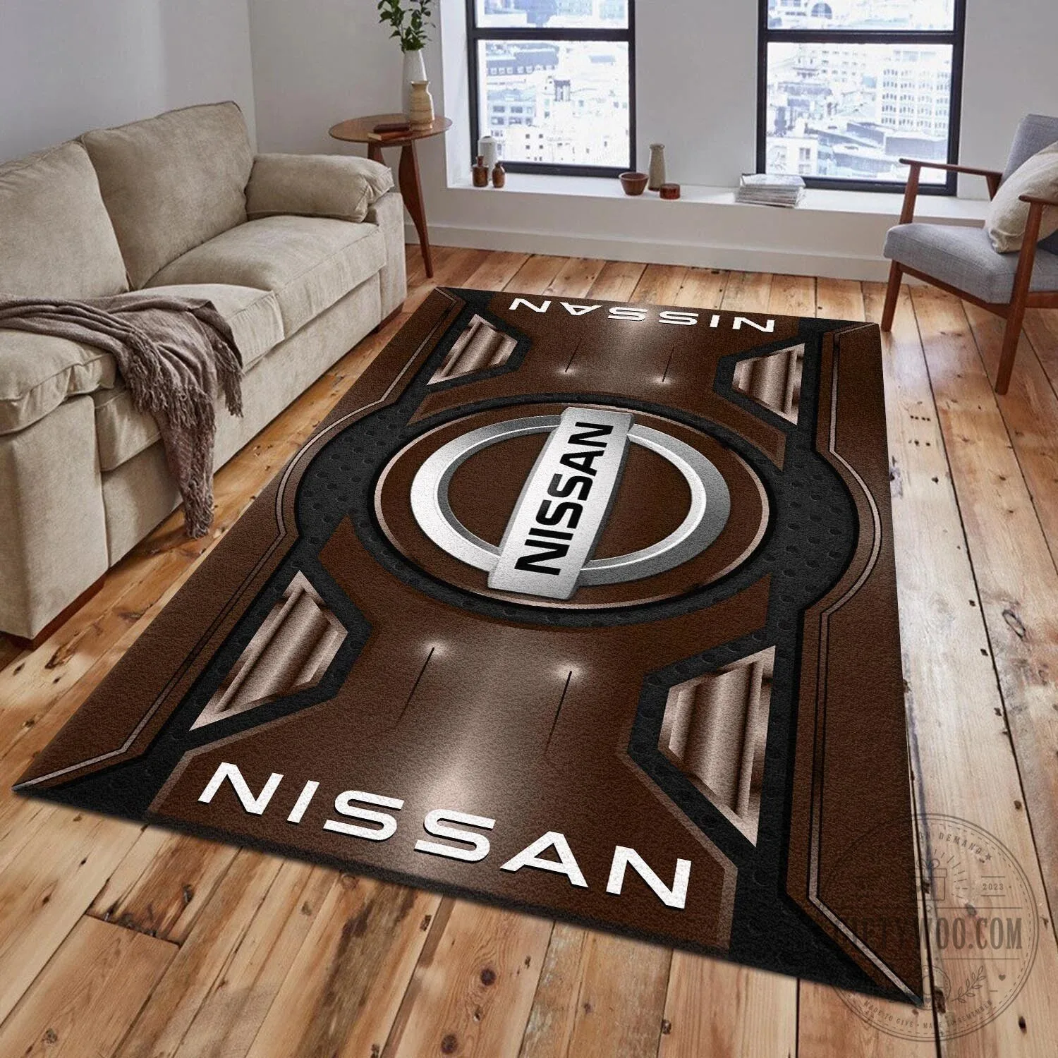 Nissan Car Logo Blue Metallic Design Area Rug 17 Nissan Car Logo Blue Metallic Design Area Rug