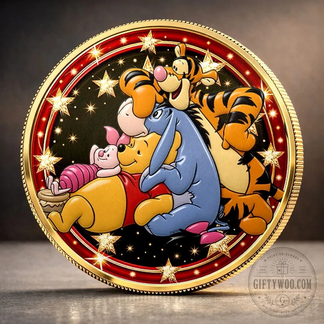 Winnie the Pooh and Friends Commemorative Collectible Gold Coin