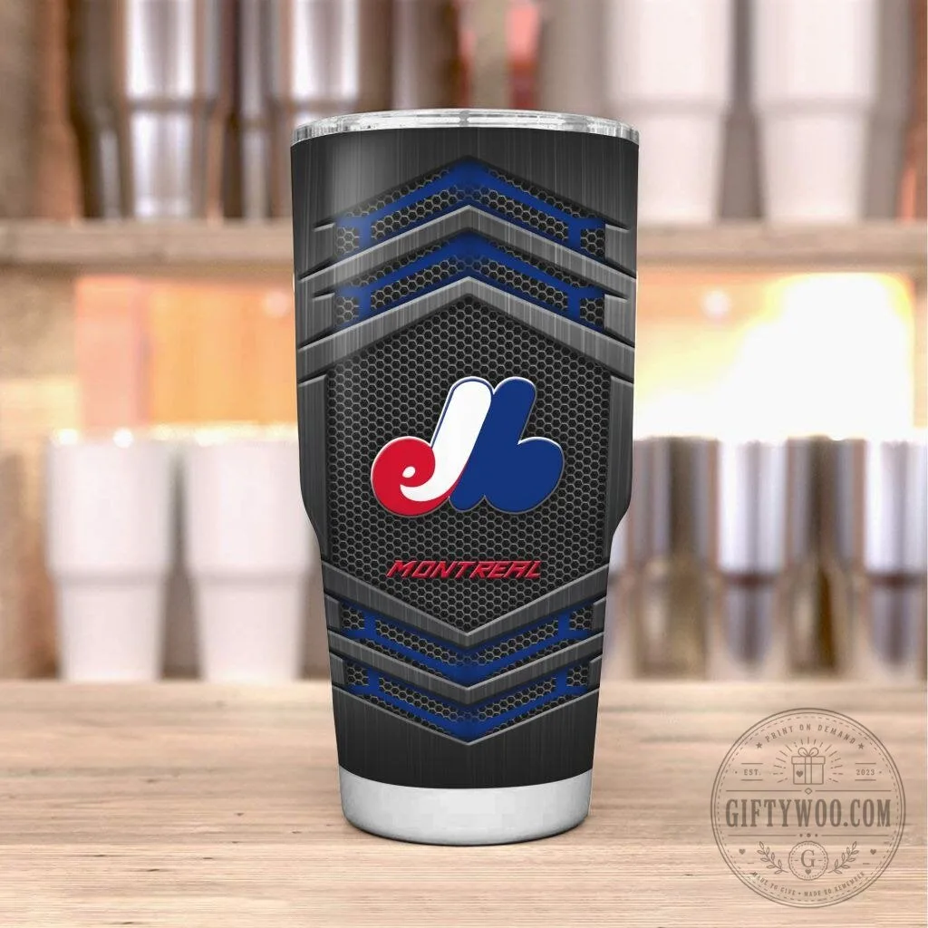 Montreal Expos Baseball Team Logo Personalized Stainless Steel Tumbler 10 Montreal Expos Baseball Team Logo Personalized Stainless Steel Tumbler