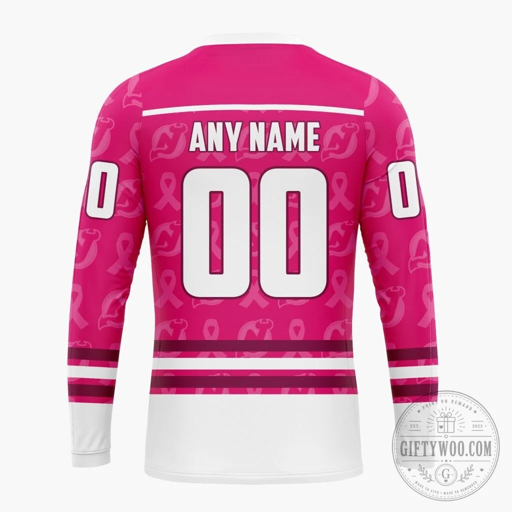 New Jersey Devils NHL Special Pink Breast Cancer Awareness Hoodie 27 New Jersey Devils NHL Special Pink Breast Cancer Awareness Hoodie