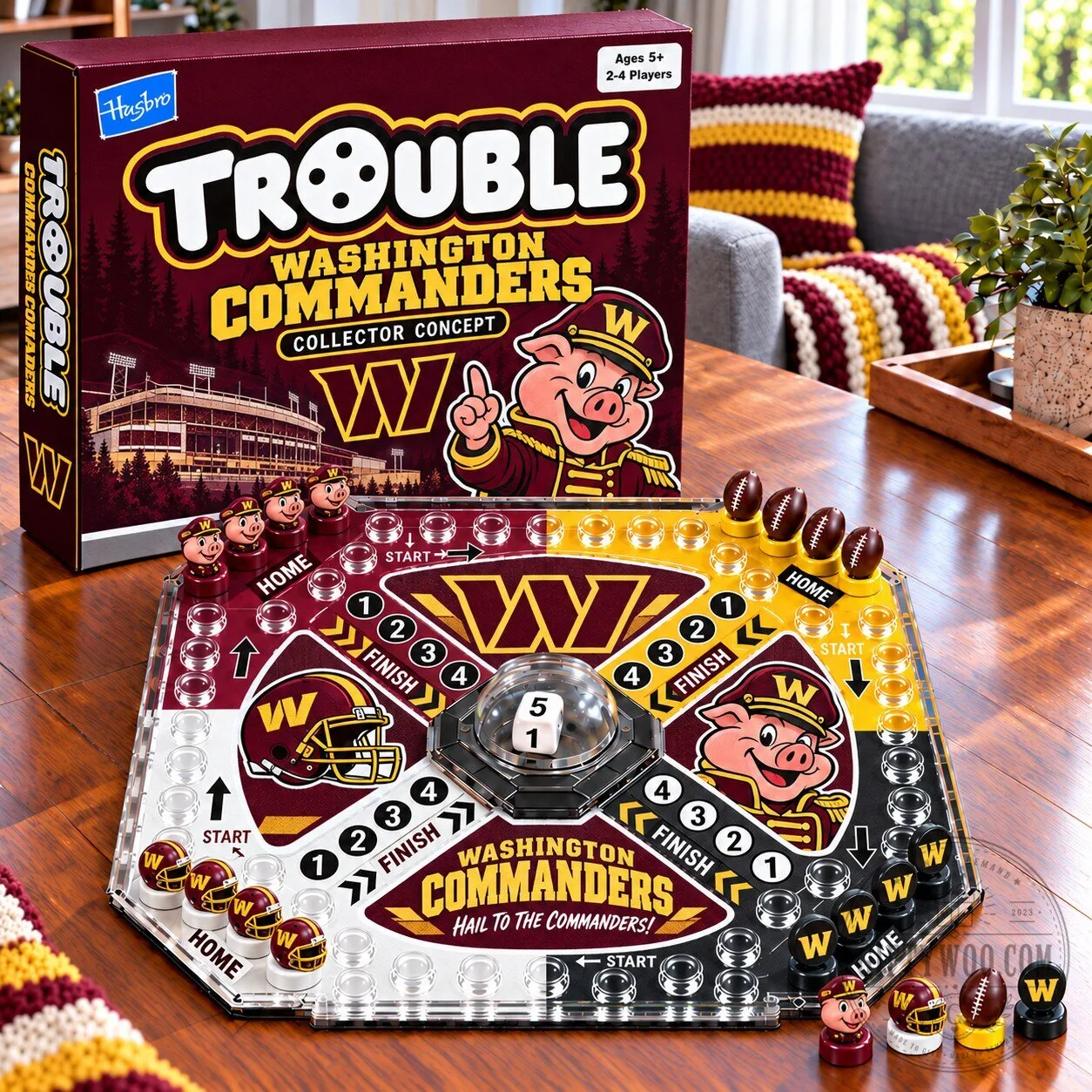 Washington Commanders Trouble Board Game Collector's Edition