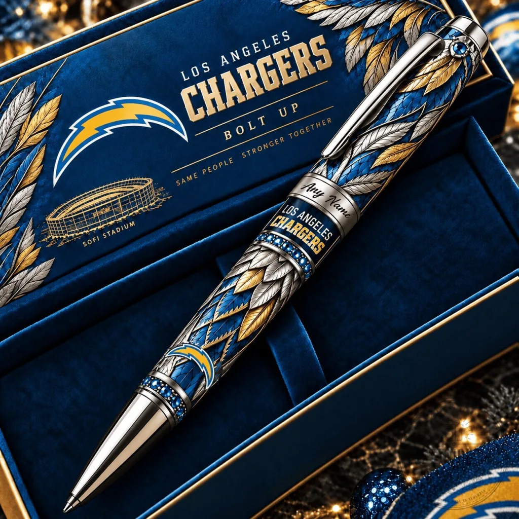Los Angeles Chargers NFL Football Team Custom Engraved Ballpoint Pen Los Angeles Chargers NFL Football Team Custom Engraved Ballpoint Pen