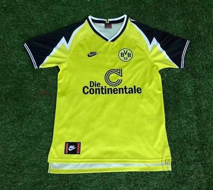 Borussia Dortmund 1995-1996 Home Retro Football Jersey