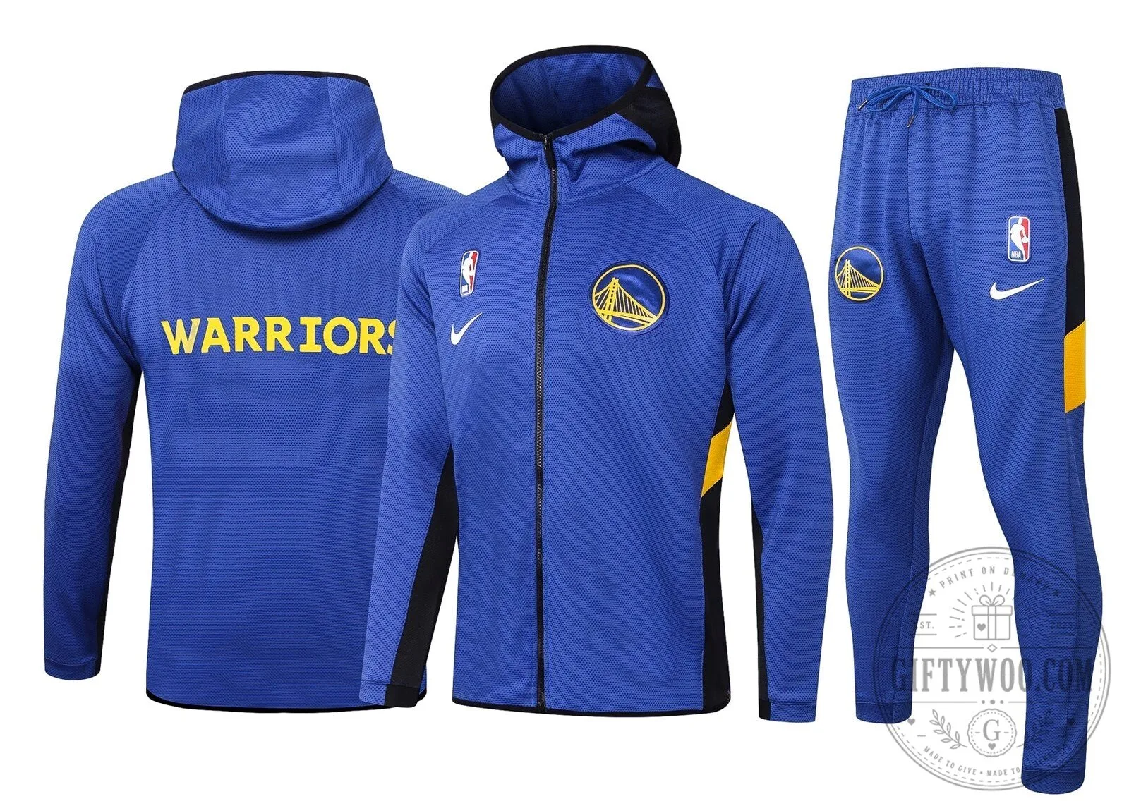 Golden State Warriors NBA Therma Flex Training Hoodie and Pants Tracksuit